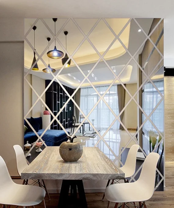 DIY Acrylic Mirror Wall Stickers, Decals for Home & Office