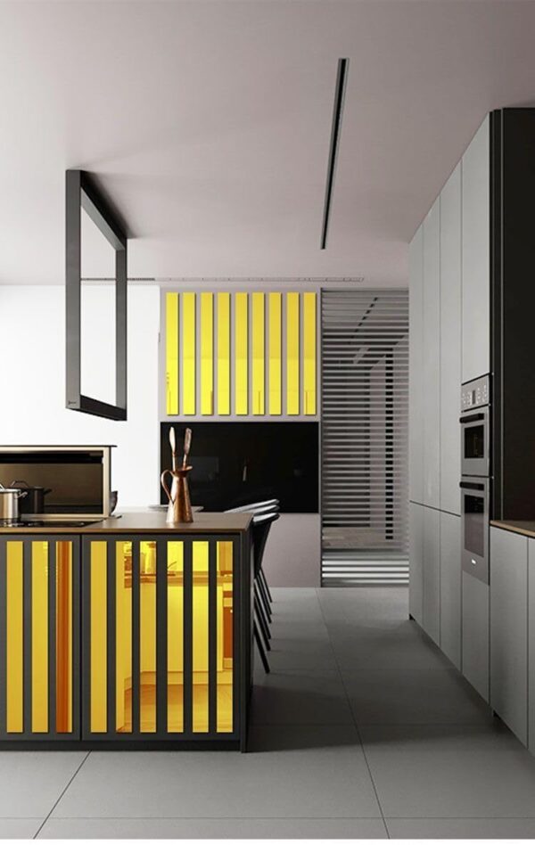 10-Pc Striped Mirror Wall Stickers Kit – DIY Self-Adhesive Acrylic Border Decals for Modern Home Decor | Removable, Shatterproof & Easy Install - Image 4