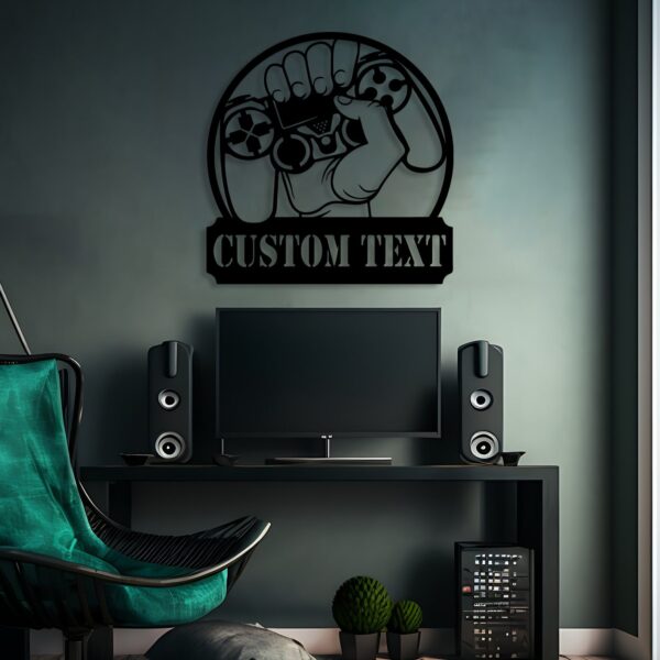 Custom Gaming Sign – Personalized Game Controller Wall Art | Laser-Carved Wood - Image 2