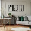 Alif Laam Meem Wooden Islamic Wall Art Set of 3, Islamic Home Decor, 3 Pieces Islamic Art - Image 2