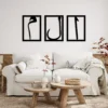 Alif Laam Meem Wooden Islamic Wall Art Set of 3, Islamic Home Decor, 3 Pieces Islamic Art - Image 3