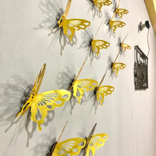 DIY 3D Acrylic Mirror Butterfly Wall Decor Kit , Sparkling Home Art - Image 2