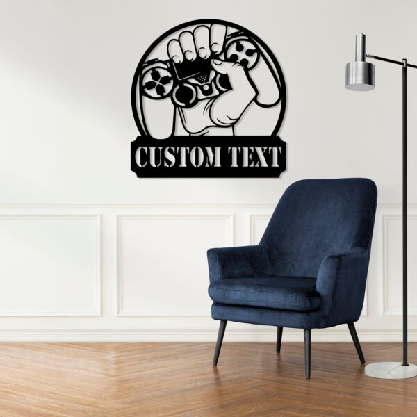 Custom Gaming Sign – Personalized Game Controller Wall Art | Laser-Carved Wood - Image 3