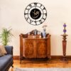 Islamic Alif Waw Large Wall Clock – Handcrafted Wooden Islamic Clock with Arabic Calligraphy for Modern Muslim Home Decor & Prayer Rooms - Image 3